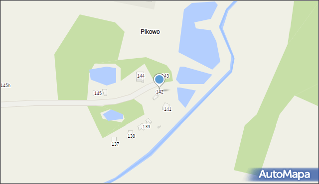 Żakowo, Żakowo, 142, mapa Żakowo