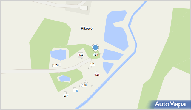 Żakowo, Żakowo, 143, mapa Żakowo