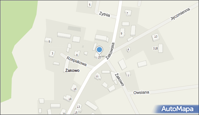 Żakowo, Żakowo, 24, mapa Żakowo