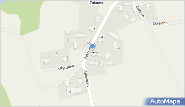 Żakowo, Żakowo, 28, mapa Żakowo