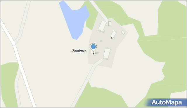 Żakowo, Żakowo, 5, mapa Żakowo