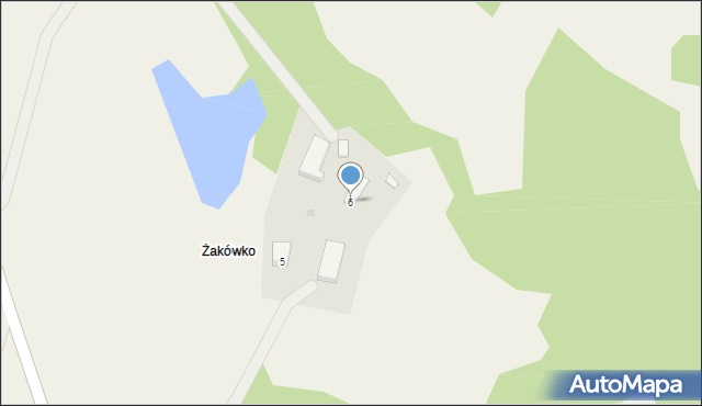 Żakowo, Żakowo, 6, mapa Żakowo