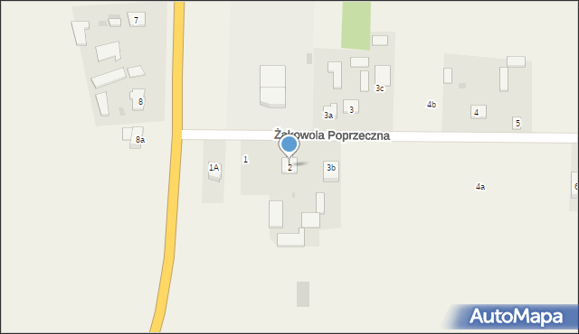 Żakowola Poprzeczna, Żakowola Poprzeczna, 2, mapa Żakowola Poprzeczna