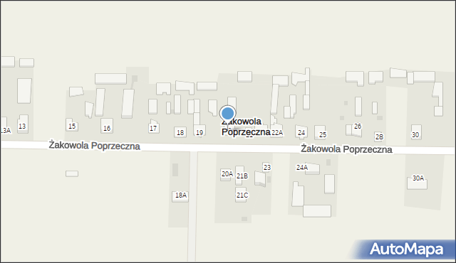 Żakowola Poprzeczna, Żakowola Poprzeczna, 20, mapa Żakowola Poprzeczna