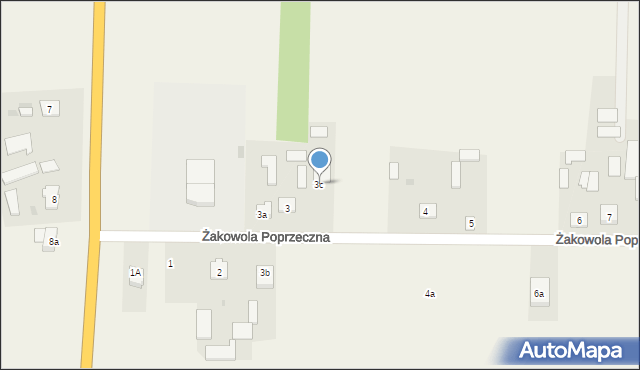 Żakowola Poprzeczna, Żakowola Poprzeczna, 3c, mapa Żakowola Poprzeczna