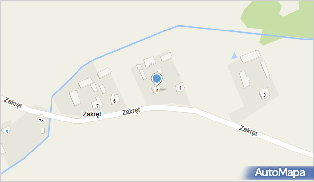 Zakręt, Zakręt, 5, mapa Zakręt