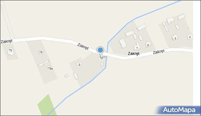 Zakręt, Zakręt, 8, mapa Zakręt