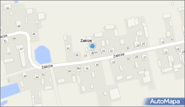 Zakrze, Zakrze, 36, mapa Zakrze