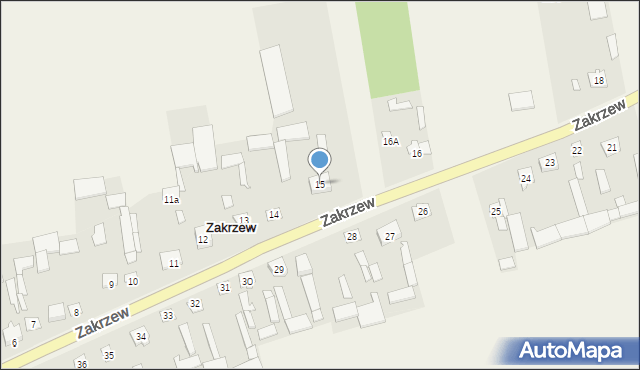 Zakrzew, Zakrzew, 15, mapa Zakrzew