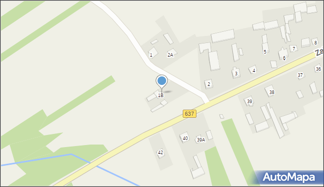 Zakrzew, Zakrzew, 1a, mapa Zakrzew