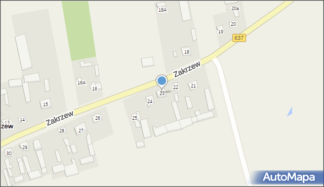 Zakrzew, Zakrzew, 23, mapa Zakrzew