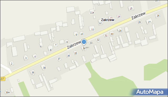 Zakrzew, Zakrzew, 34, mapa Zakrzew