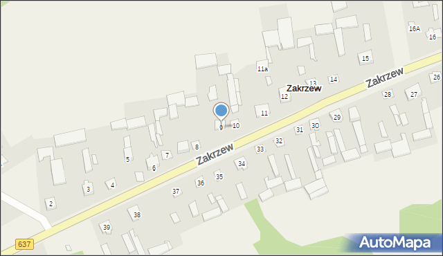 Zakrzew, Zakrzew, 9, mapa Zakrzew