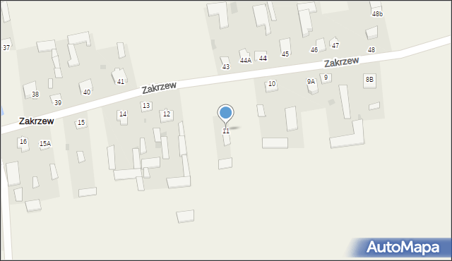 Zakrzew, Zakrzew, 11, mapa Zakrzew