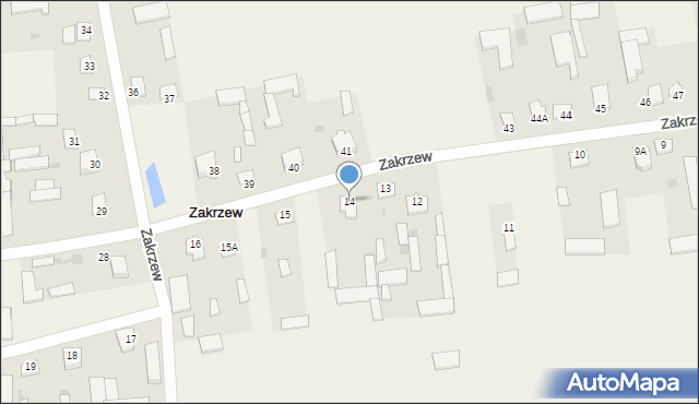 Zakrzew, Zakrzew, 14, mapa Zakrzew