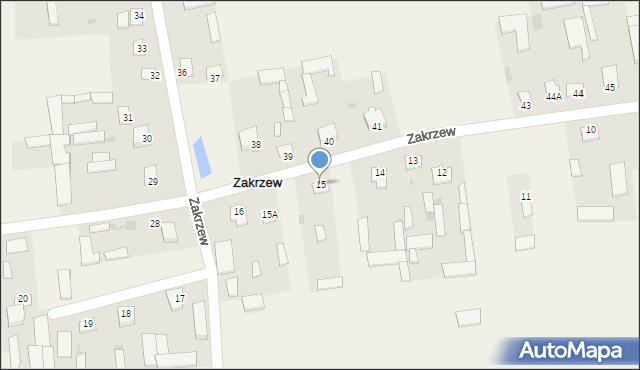 Zakrzew, Zakrzew, 15, mapa Zakrzew