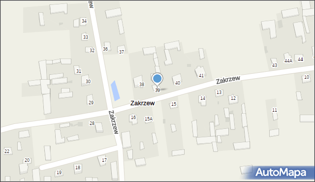 Zakrzew, Zakrzew, 39, mapa Zakrzew