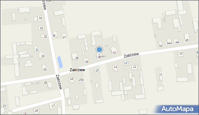 Zakrzew, Zakrzew, 40, mapa Zakrzew