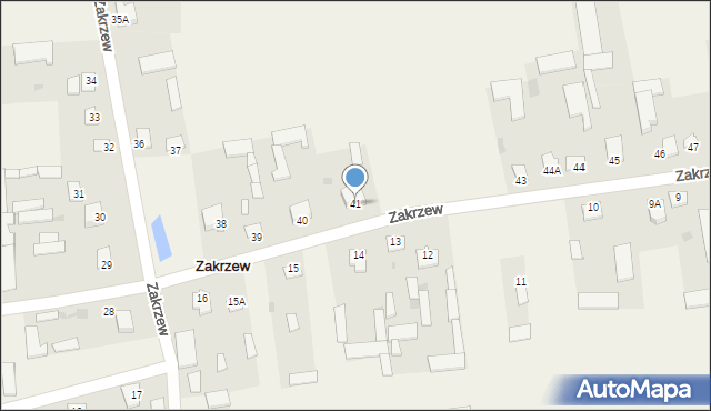 Zakrzew, Zakrzew, 41, mapa Zakrzew