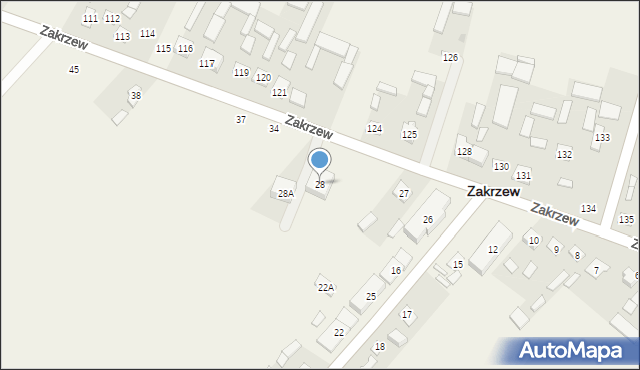 Zakrzew, Zakrzew, 28, mapa Zakrzew