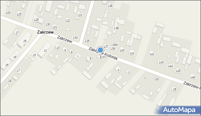 Zakrzew, Zakrzew, 5, mapa Zakrzew