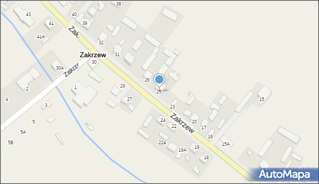 Zakrzew, Zakrzew, 25, mapa Zakrzew