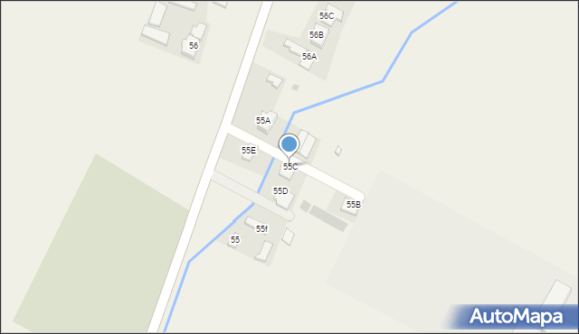 Zakrzew, Zakrzew, 55C, mapa Zakrzew