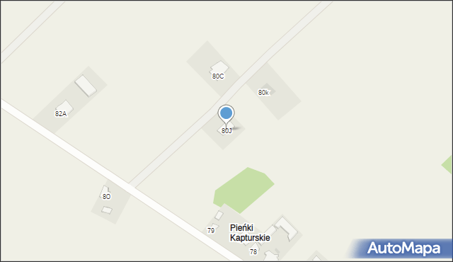 Zakrzew, Zakrzew, 80J, mapa Zakrzew