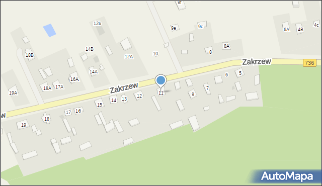 Zakrzew, Zakrzew, 11, mapa Zakrzew