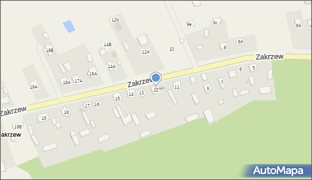 Zakrzew, Zakrzew, 12, mapa Zakrzew