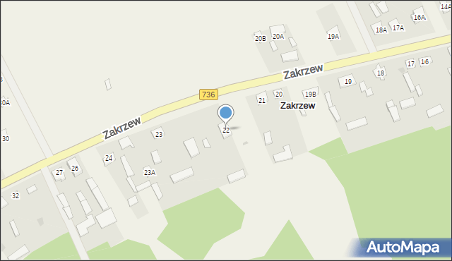 Zakrzew, Zakrzew, 22, mapa Zakrzew