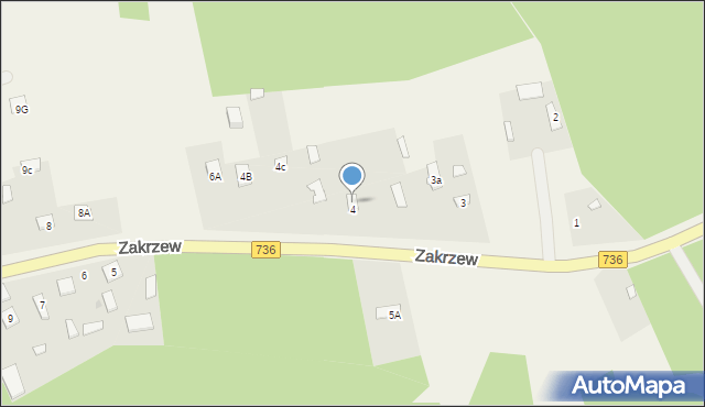 Zakrzew, Zakrzew, 4A, mapa Zakrzew