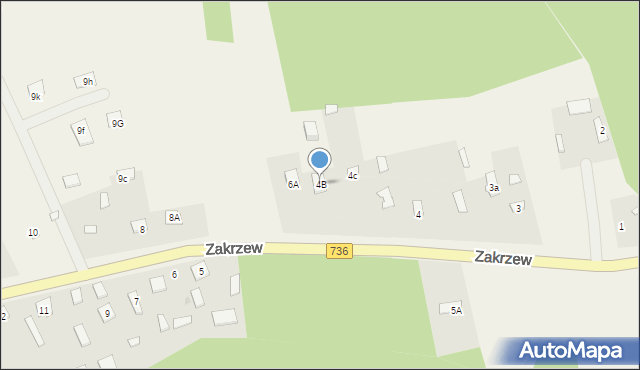 Zakrzew, Zakrzew, 4B, mapa Zakrzew