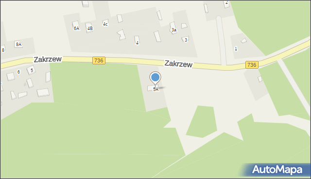 Zakrzew, Zakrzew, 5A, mapa Zakrzew