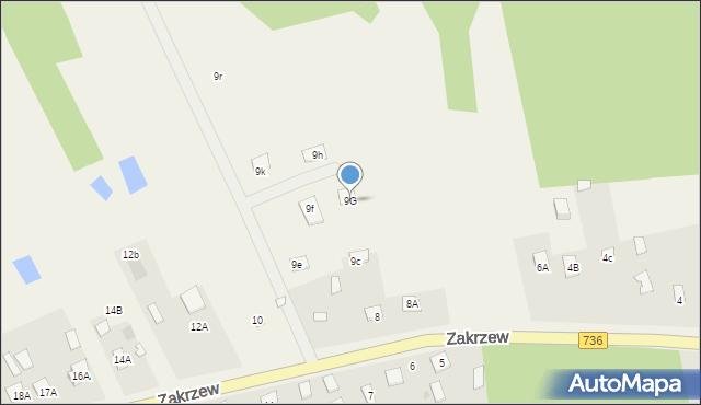 Zakrzew, Zakrzew, 9G, mapa Zakrzew