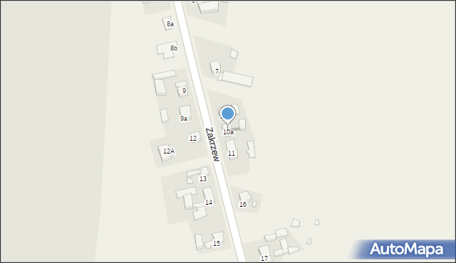 Zakrzew, Zakrzew, 10a, mapa Zakrzew