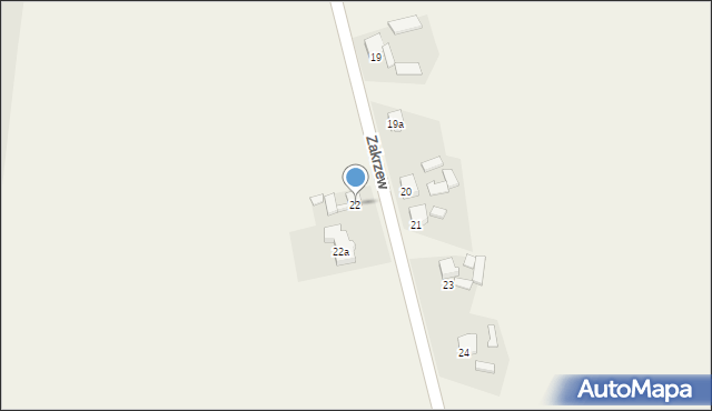 Zakrzew, Zakrzew, 22, mapa Zakrzew