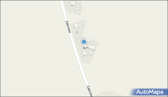 Zakrzew, Zakrzew, 26a, mapa Zakrzew
