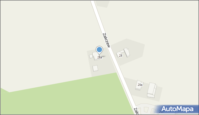 Zakrzew, Zakrzew, 28a, mapa Zakrzew