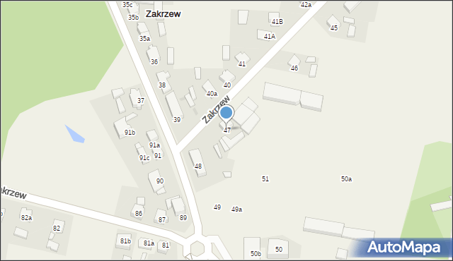 Zakrzew, Zakrzew, 47, mapa Zakrzew