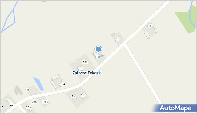 Zakrzew, Zakrzew, 20, mapa Zakrzew