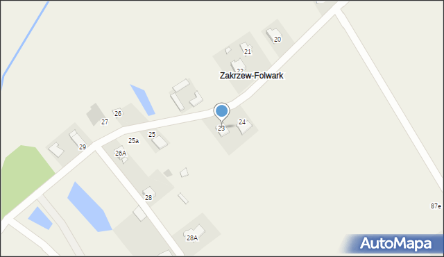 Zakrzew, Zakrzew, 23, mapa Zakrzew