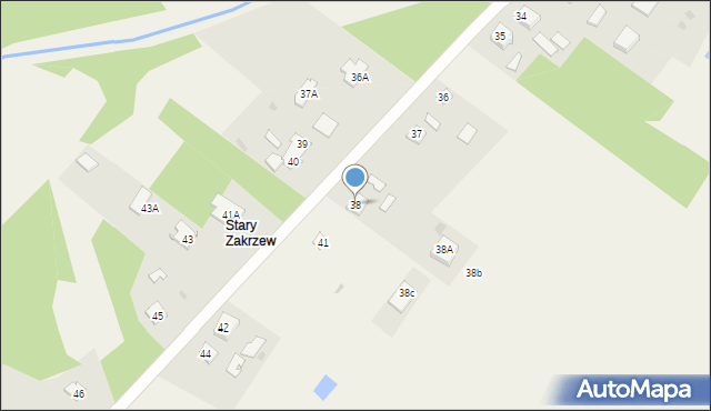 Zakrzew, Zakrzew, 38, mapa Zakrzew