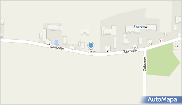 Zakrzew, Zakrzew, 13, mapa Zakrzew