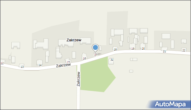 Zakrzew, Zakrzew, 17, mapa Zakrzew