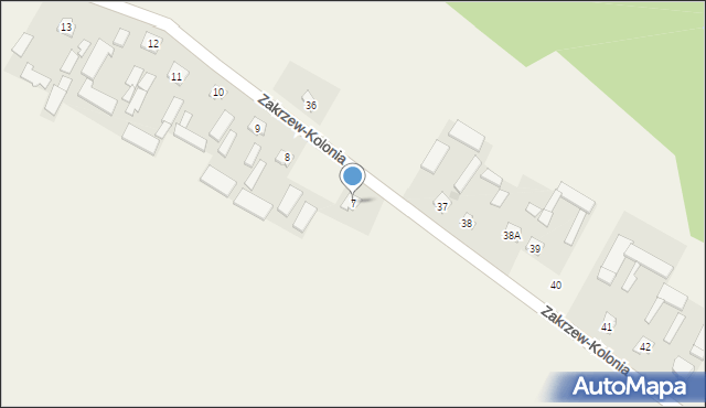 Zakrzew-Kolonia, Zakrzew-Kolonia, 7, mapa Zakrzew-Kolonia