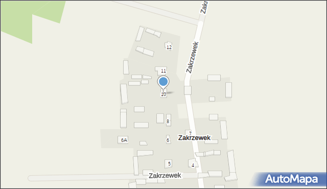 Zakrzewek, Zakrzewek, 10, mapa Zakrzewek