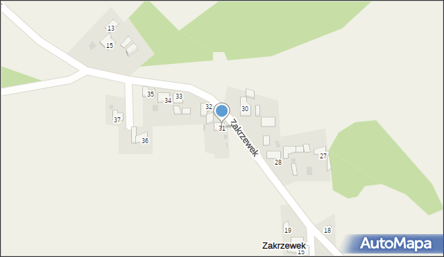 Zakrzewek, Zakrzewek, 31, mapa Zakrzewek