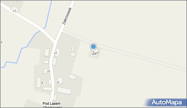 Zakrzewek, Zakrzewek, 12a, mapa Zakrzewek
