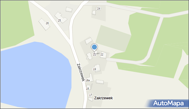 Zakrzewek, Zakrzewek, 21, mapa Zakrzewek